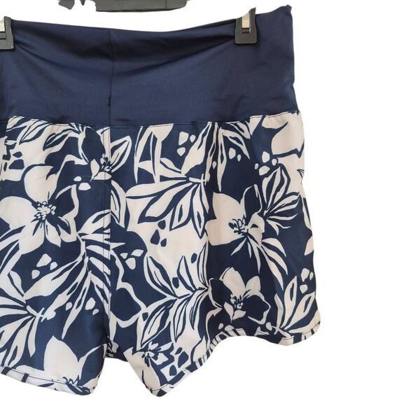 Roxy Women's White & Navy Floral Poly/Spandex Oceanside Endless Summer Boardshor - Picture 7 of 14